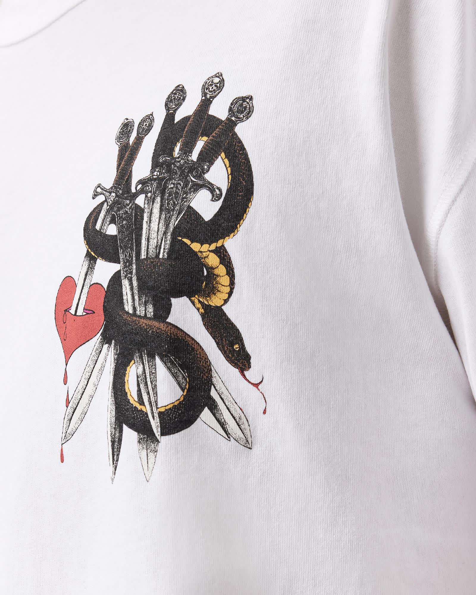 Serrate Short Sleeve Graphic T-Shirt Optic White | ALLSAINTS US Product Image