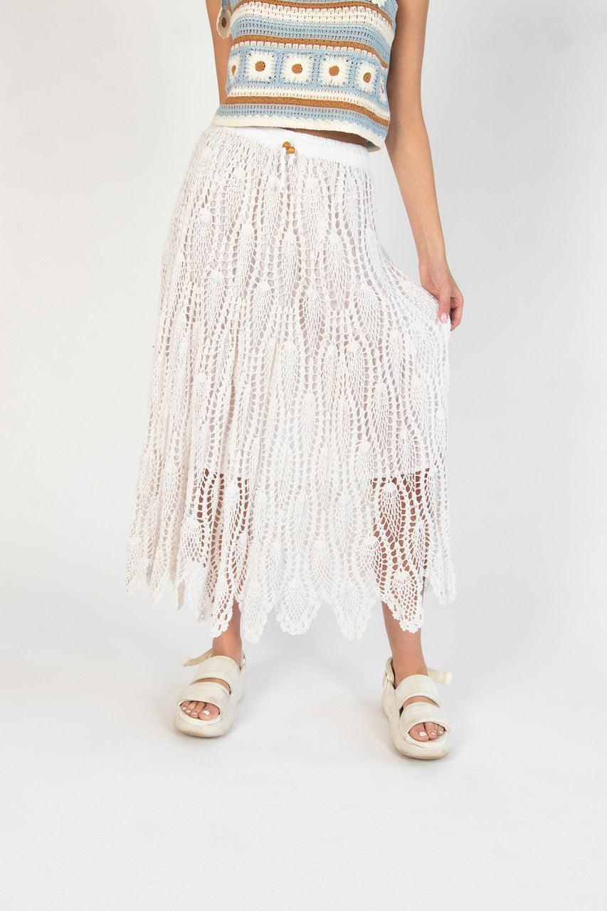 Natural Crochet Maxi Skirt Product Image