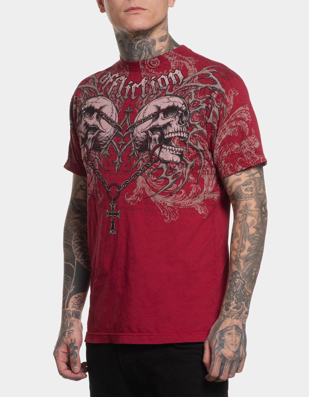 AFFLICTION Collapse Mens Tee - RED Product Image