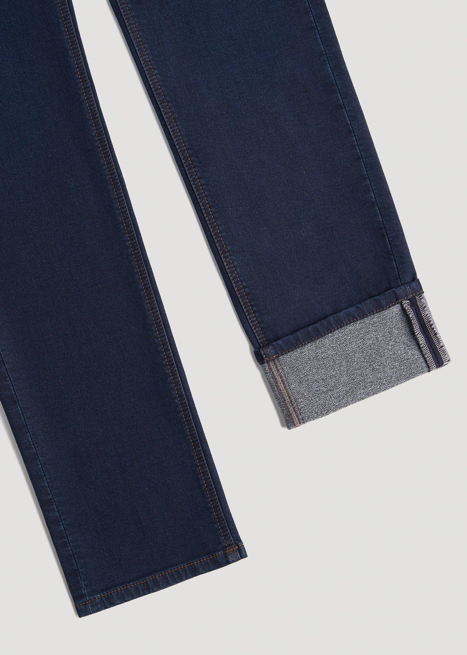 Dylan Slim Fit Fleeced Jeans for Tall Men in Rockies Blue Product Image
