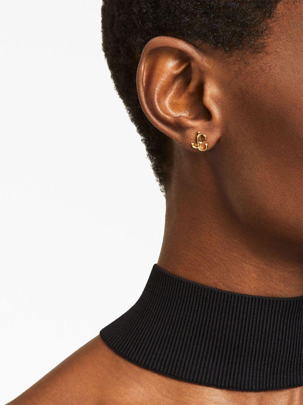 logo-lettering stud earrings  Product Image