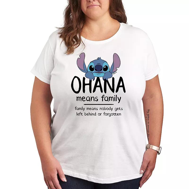 Disney's Lilo & Stitch Plus Ohana Graphic Tee, Women's,  Product Image