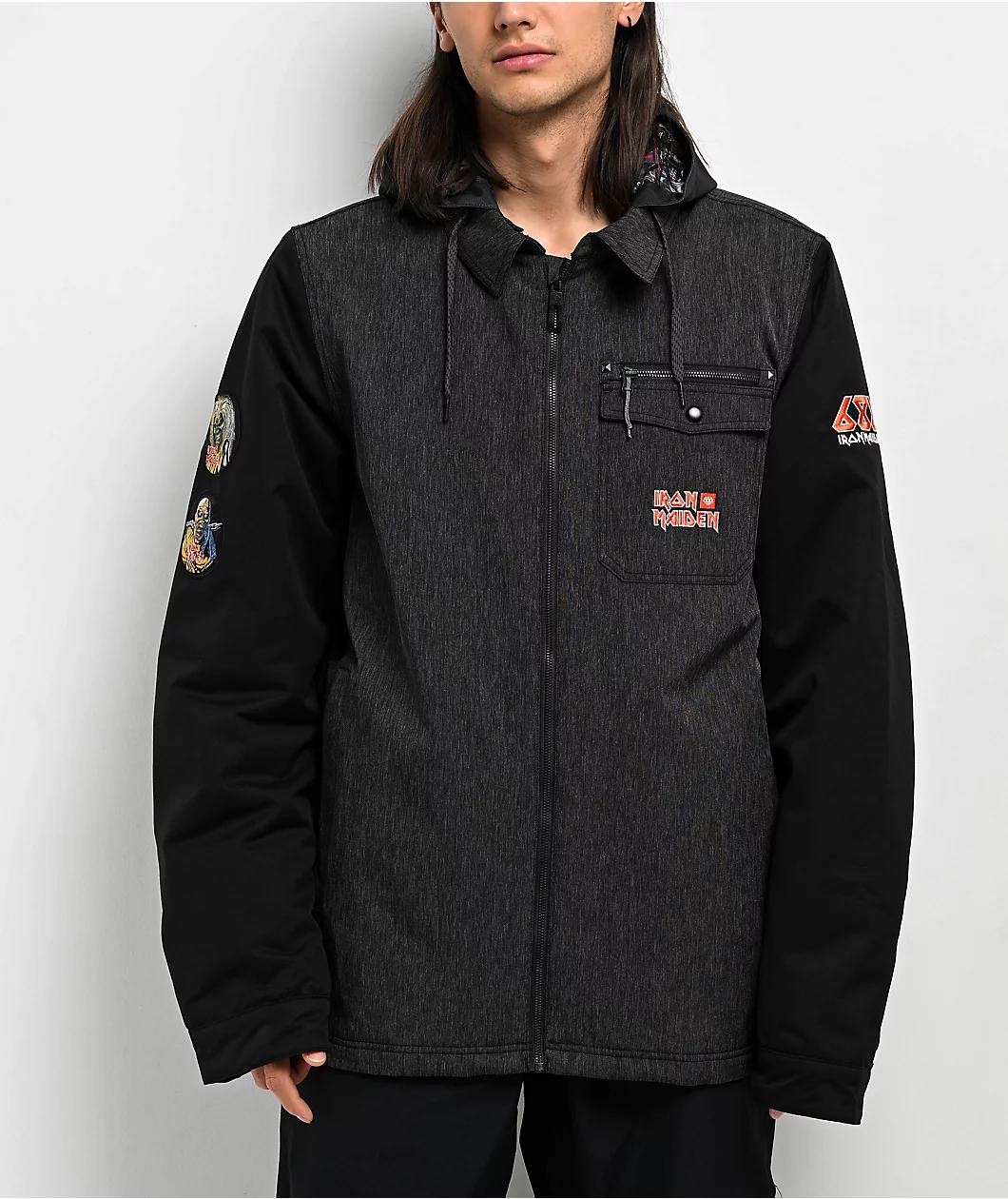 686 x Iron Maiden Insulated Battle Black Denim 10K Snowboard Jacket Product Image