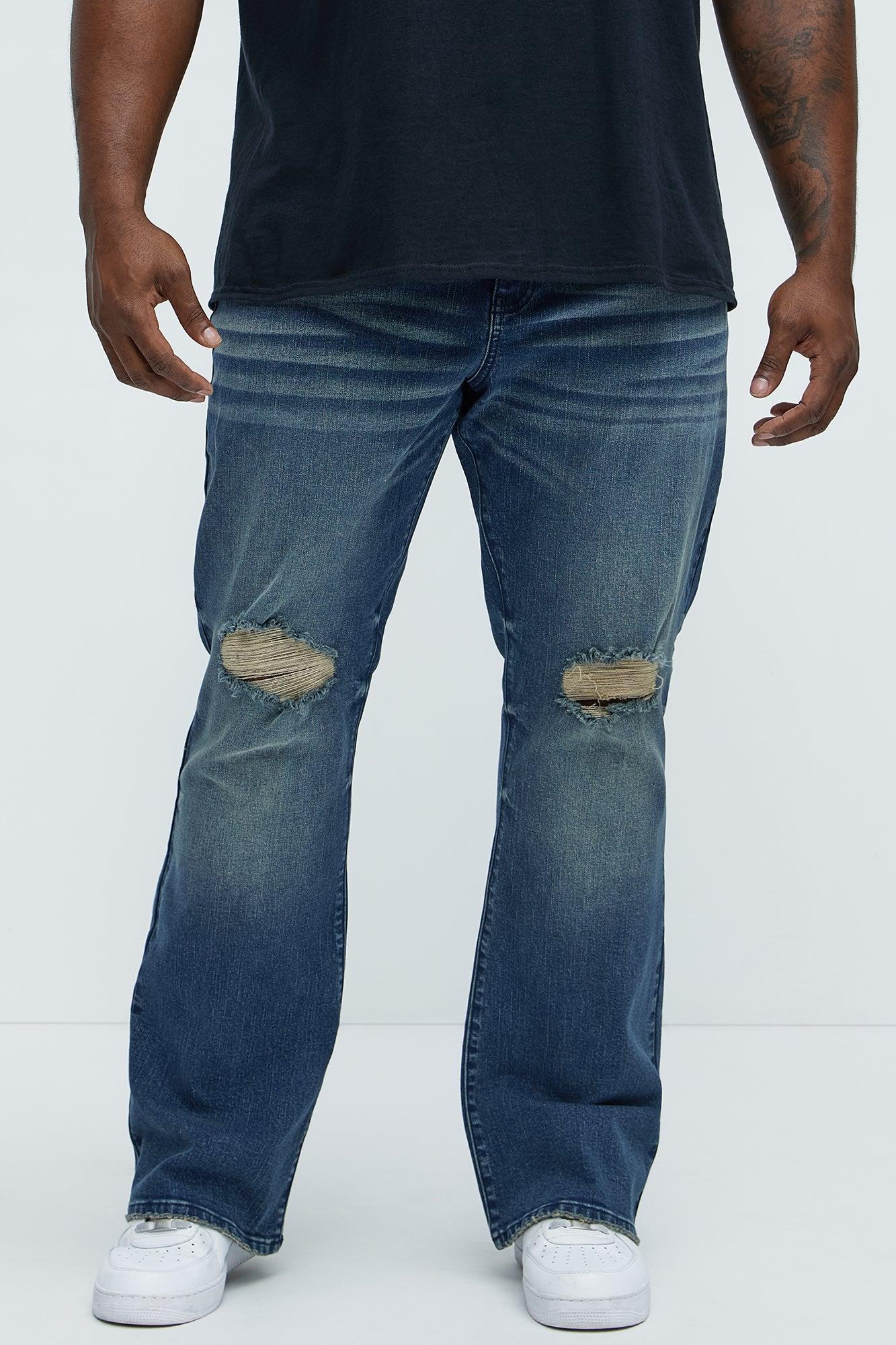 Halfway There Stacked Slim Flare Jeans - Dark Wash Product Image