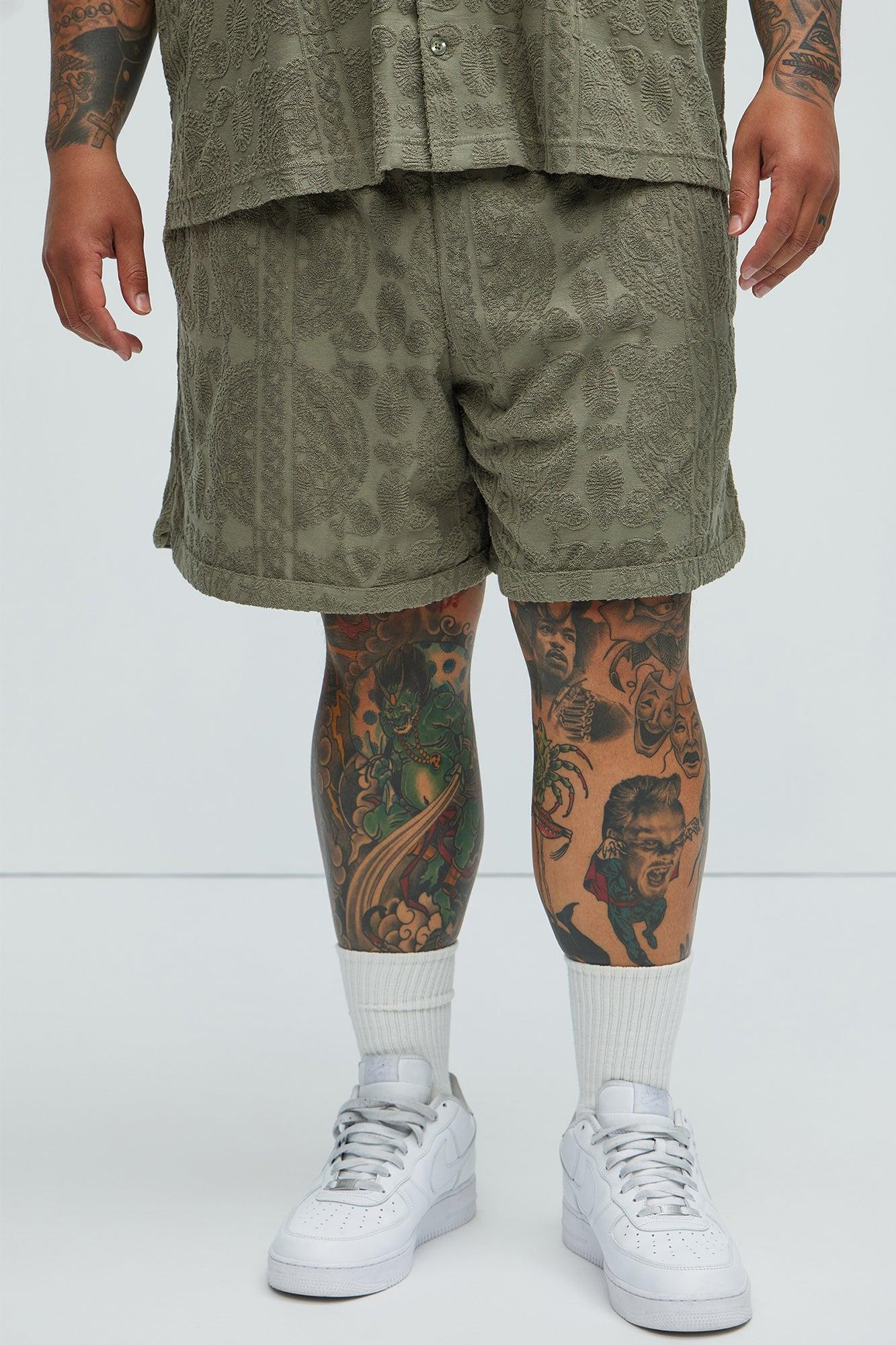Link Textured Shorts - Olive Product Image