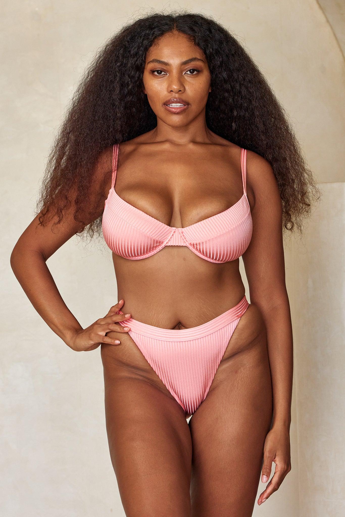 Santorini Bottom - Guava Wide Rib Product Image