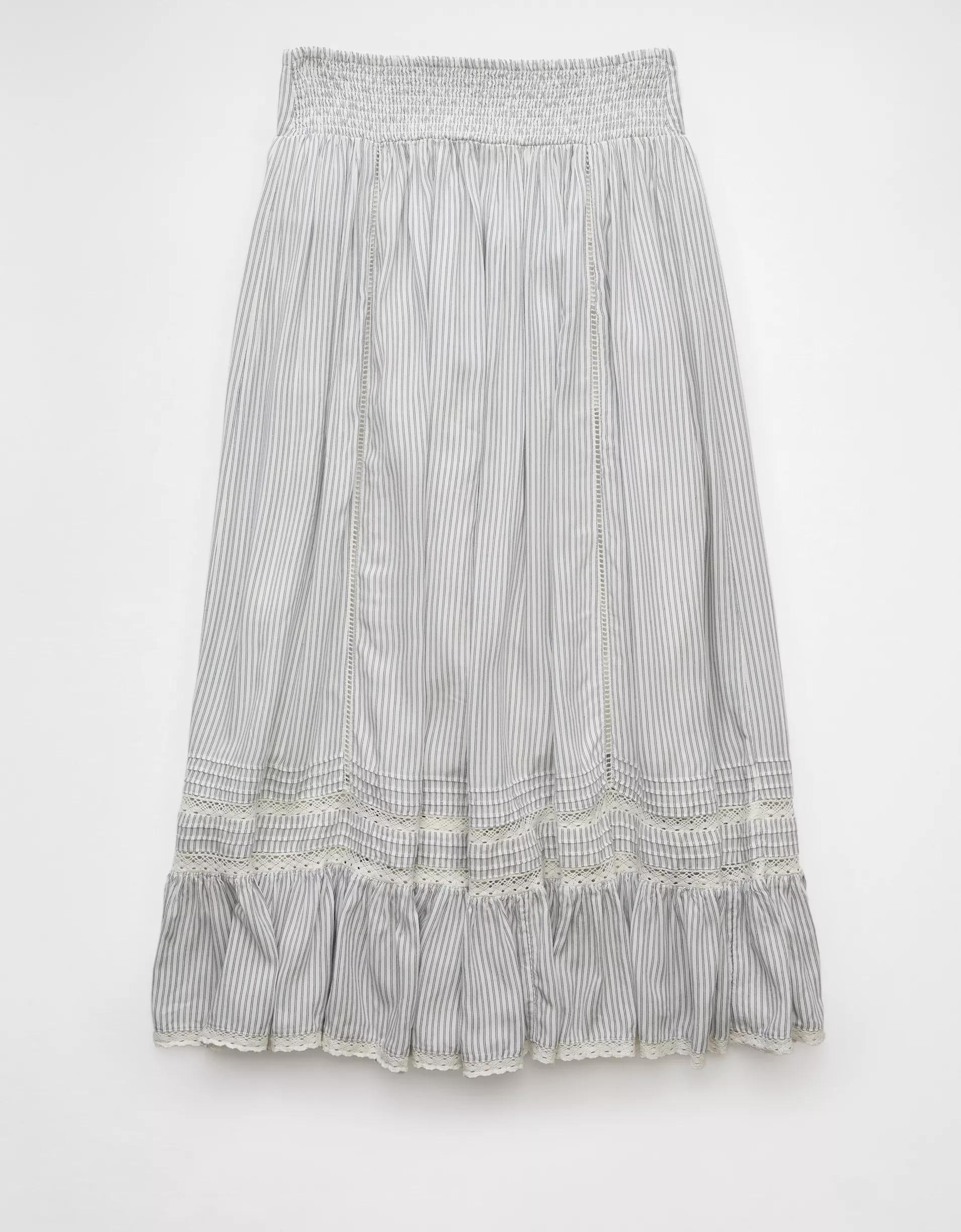 AE High-Waisted Ruffle Maxi Skirt Product Image