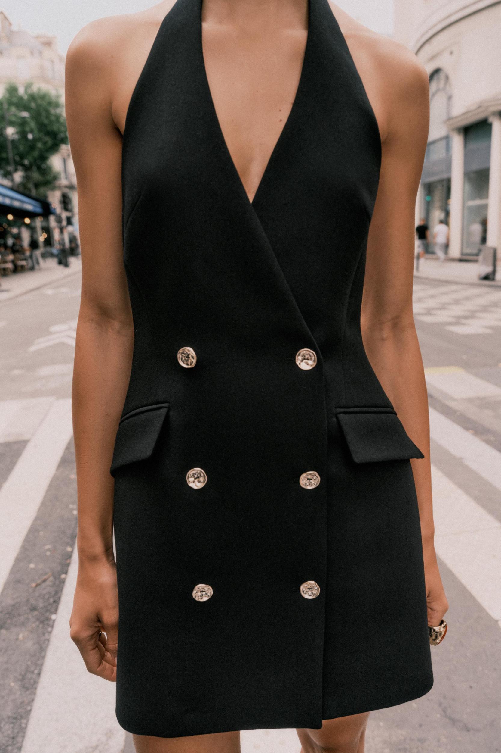 HALTER MINI BLAZER DRESS Product Image