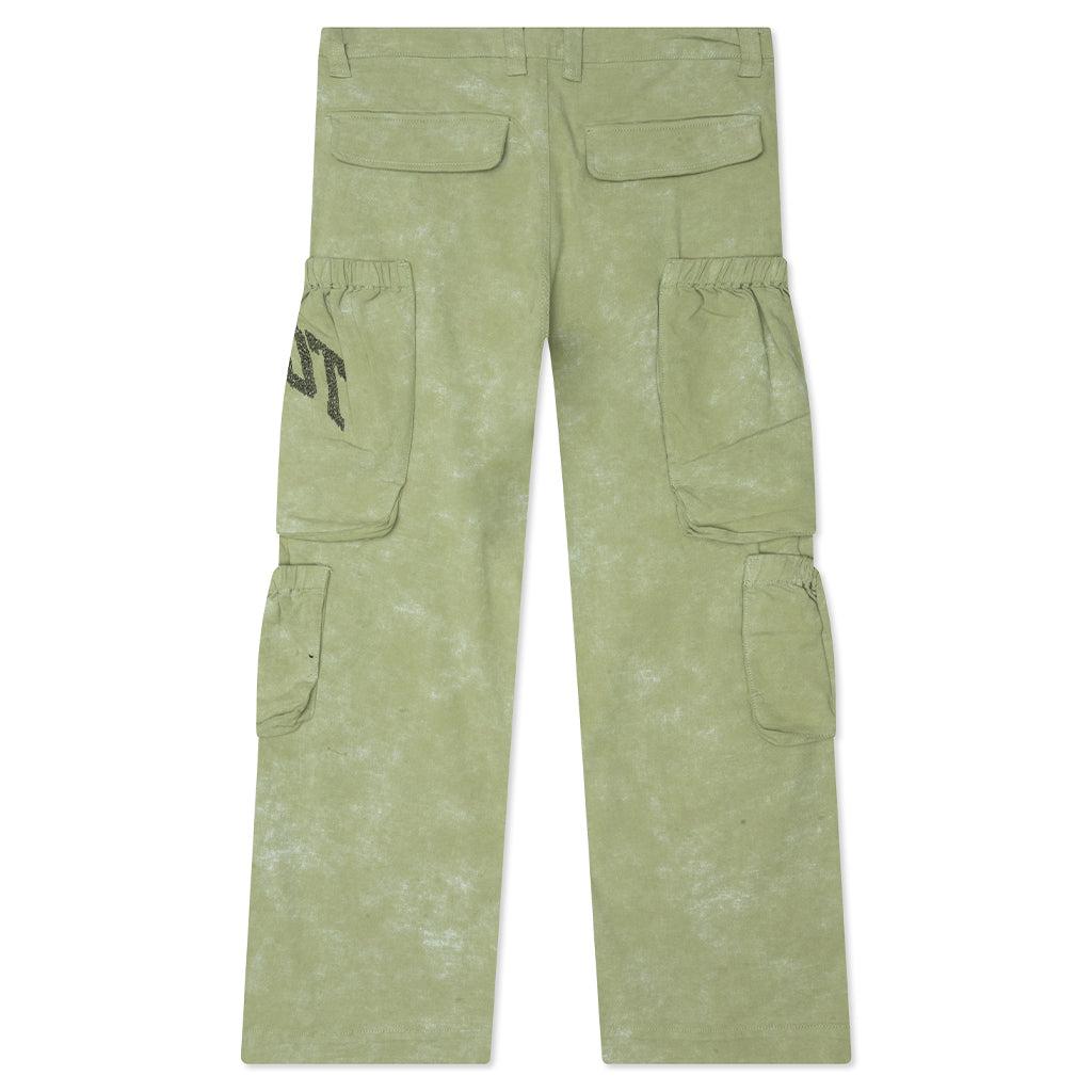 Twill Cargo Wide Leg Pant - Green Male Product Image