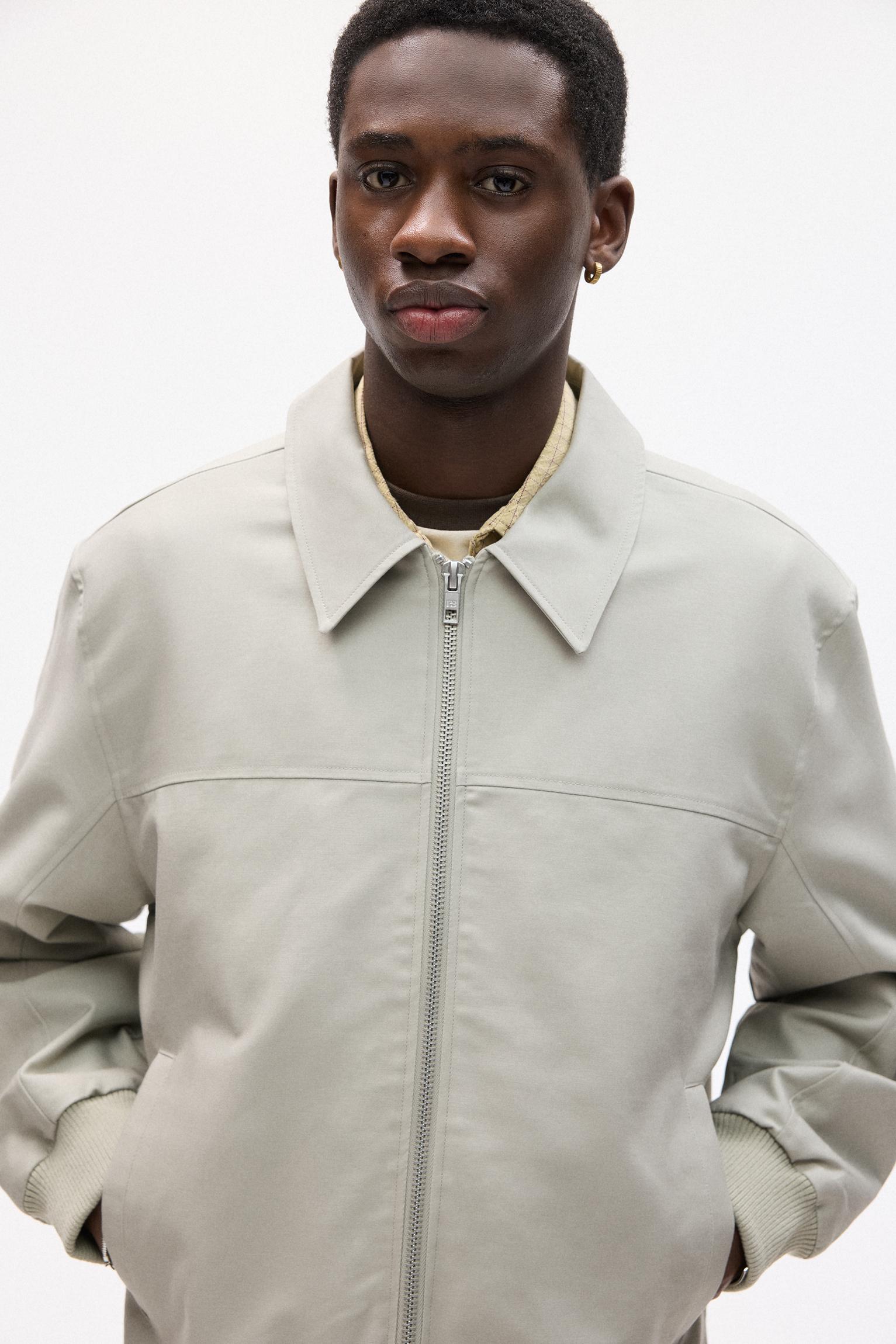 Jacket with shirt collar Product Image