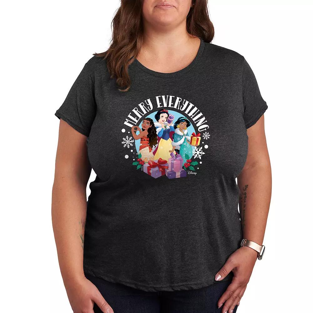 Disney Princess Plus Merry Everything Graphic Tee, Women's,  Product Image