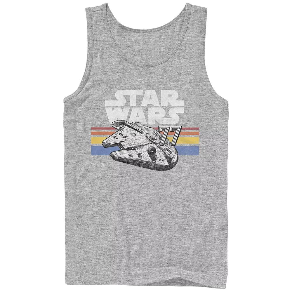 Men's Star Wars Millennium Falcon Stripes Graphic Tank Top,  Product Image