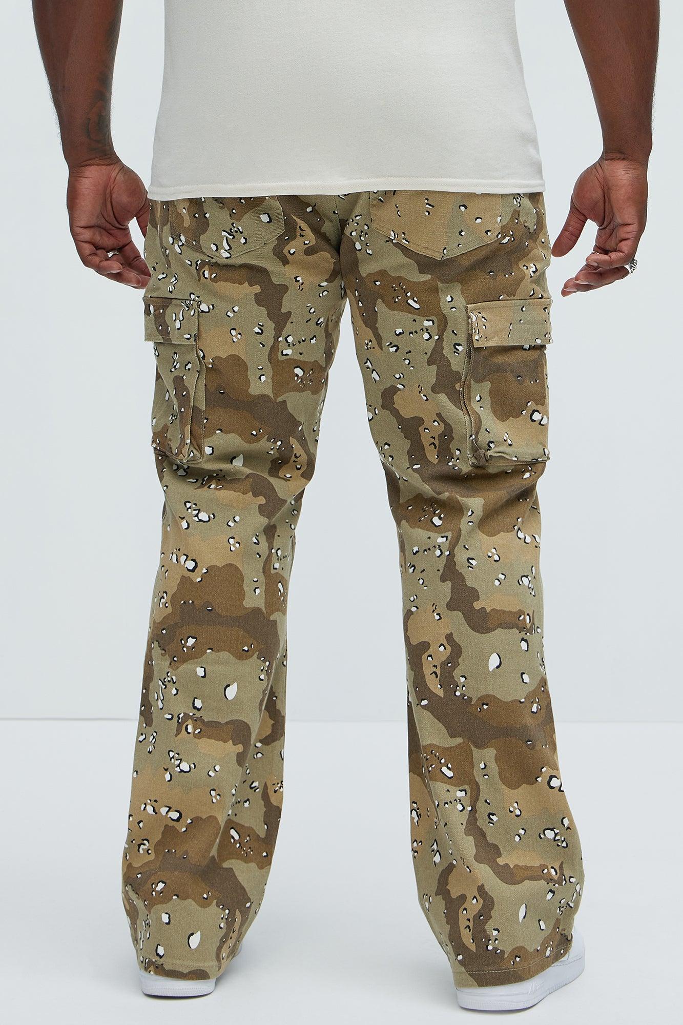 Trapper Cargo Stacked Slim Flared Pants - Brown/combo Product Image