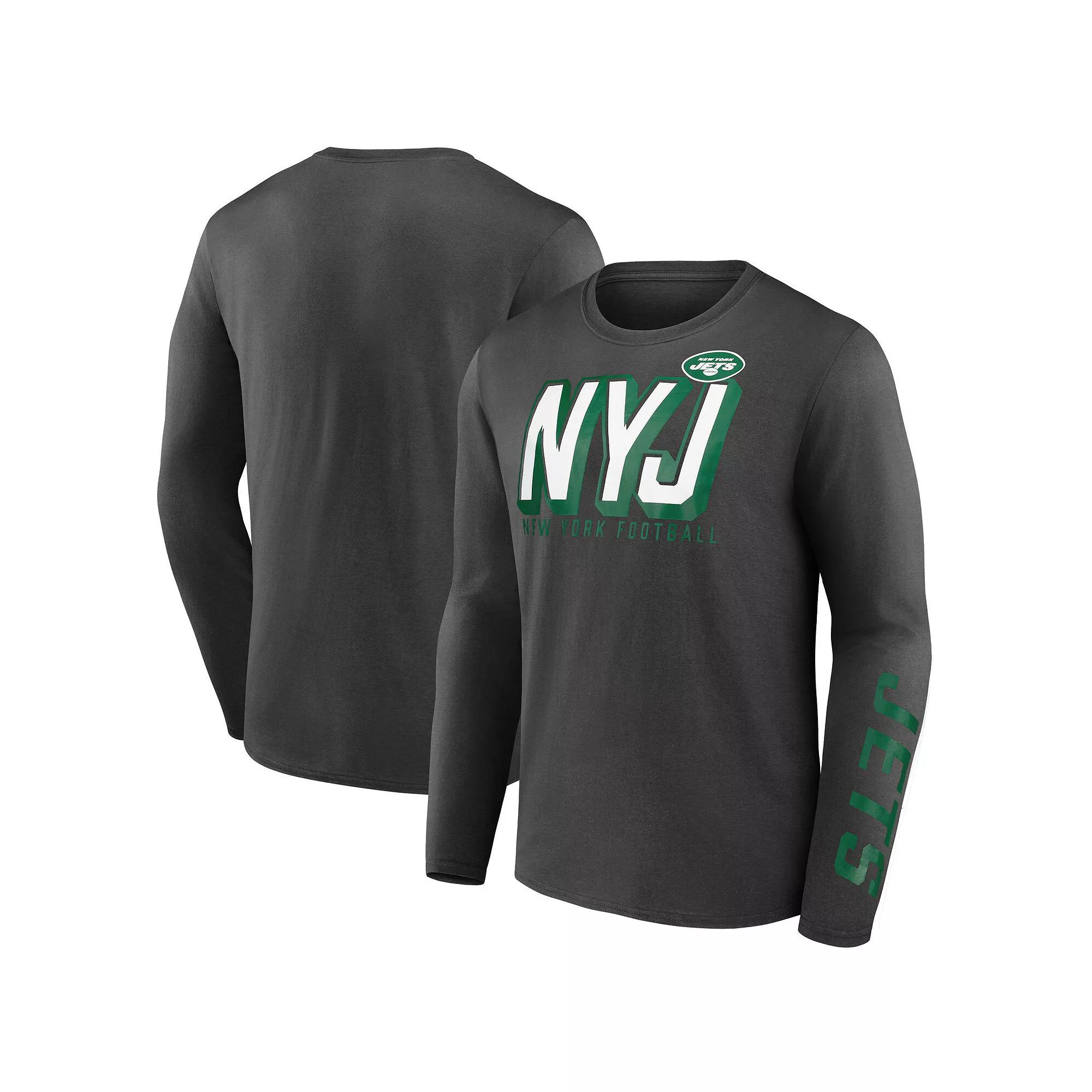 Men's Fanatics  Black New York Jets Long Sleeve T-Shirt, Size: 3XL Product Image