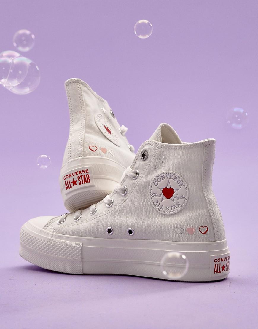 Converse Chuck Taylor All Star Lift sneakers with heart embroidery Product Image
