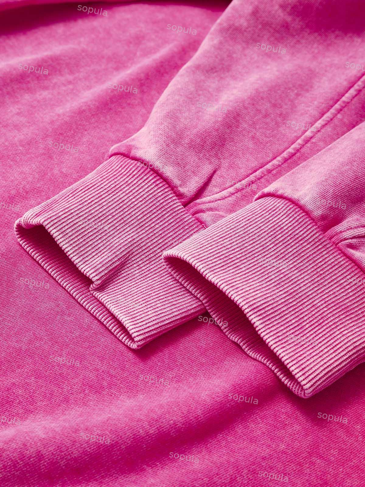 Sopula Studio Fun Portrait Graphic Print Washed Hoodie Product Image