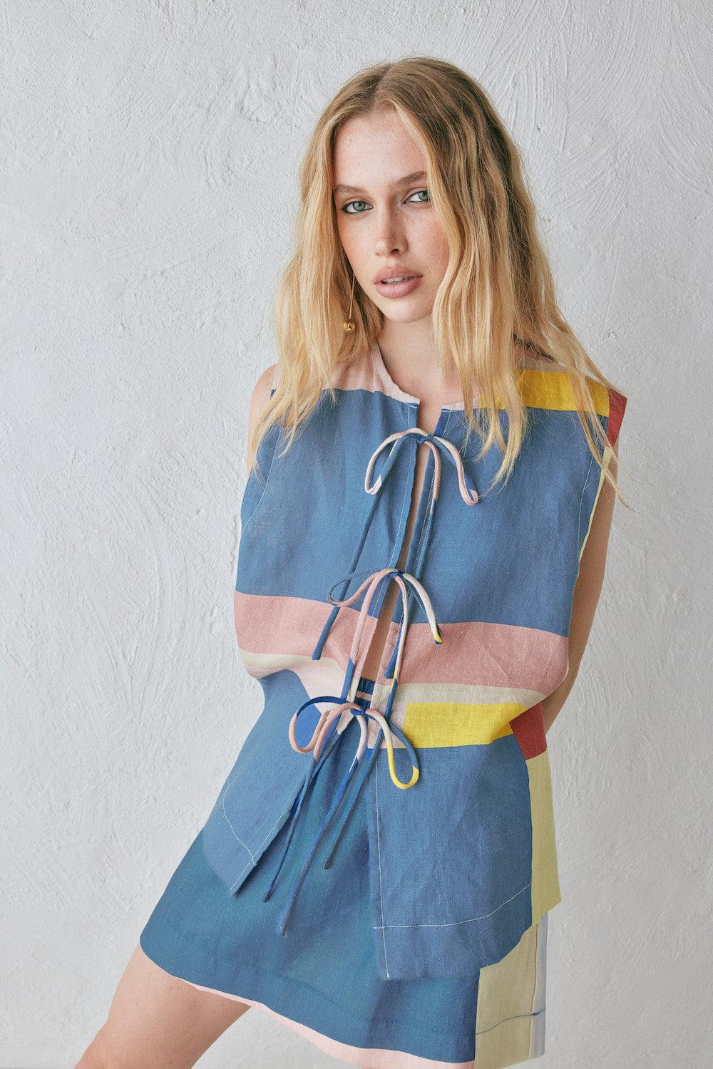 Elka Linen Mini Skirt Sia Product Image