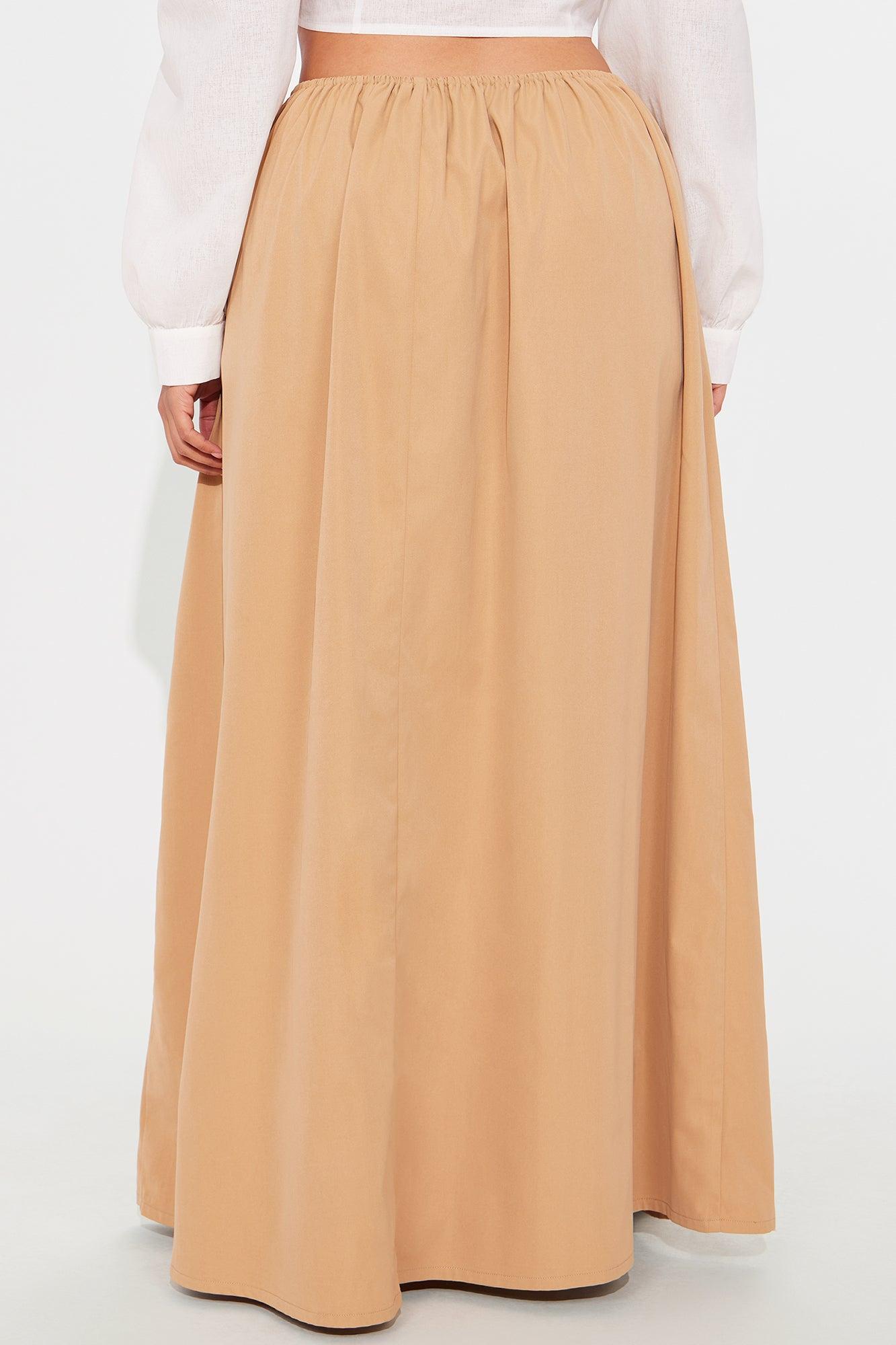 Kellina Maxi Skirt - Khaki Product Image