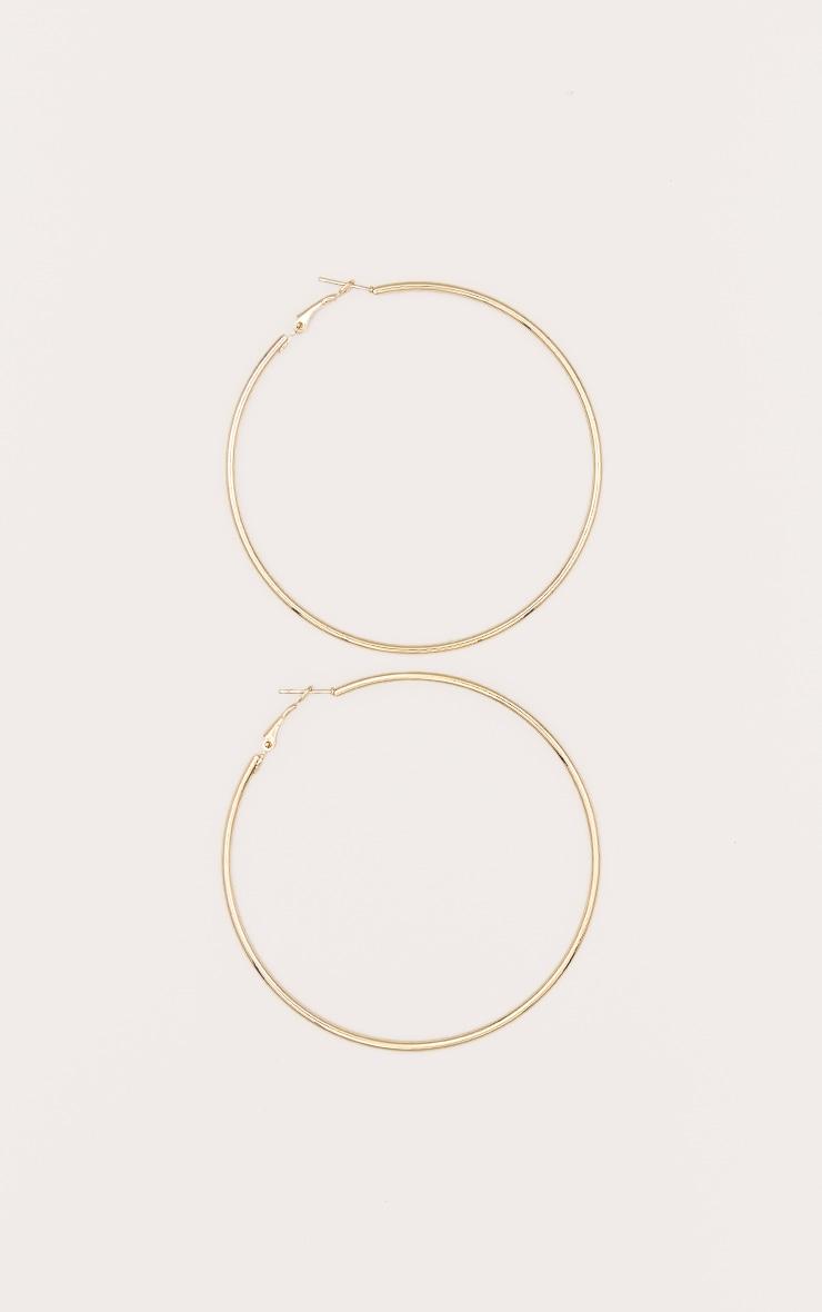 Gold 80mm Large Hoop Earrings Product Image