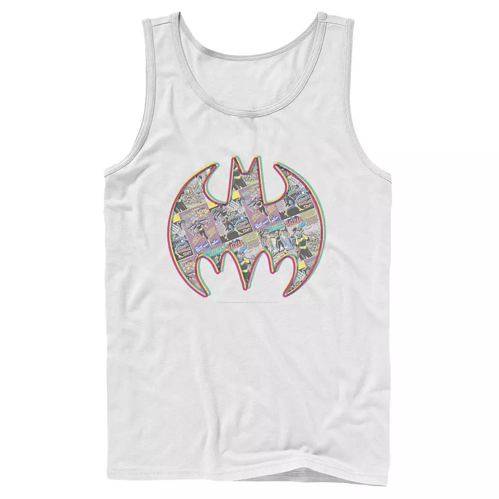 Men's DC Comics Batman Neon Comic Cover Logo Tank Top,  Product Image