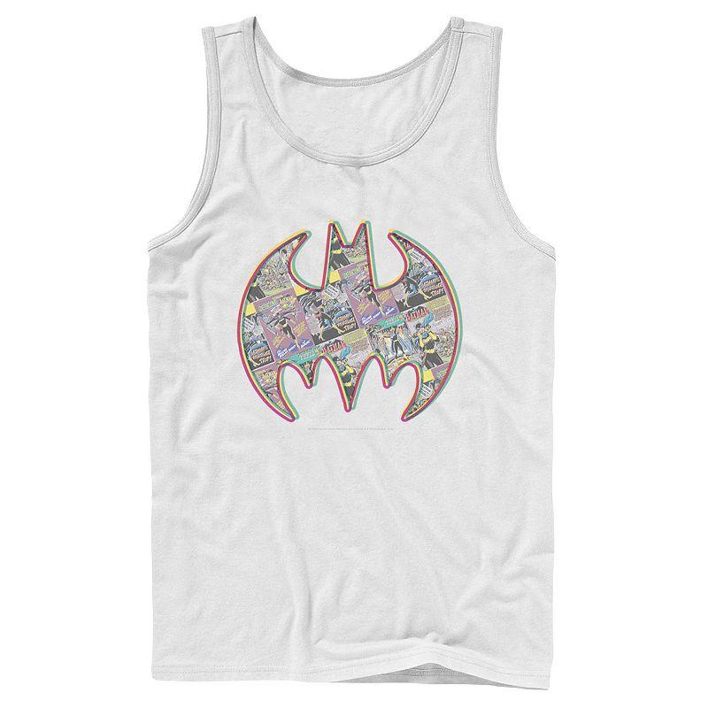 Men's DC Comics Batman Neon Comic Cover Logo Tank Top,  Product Image