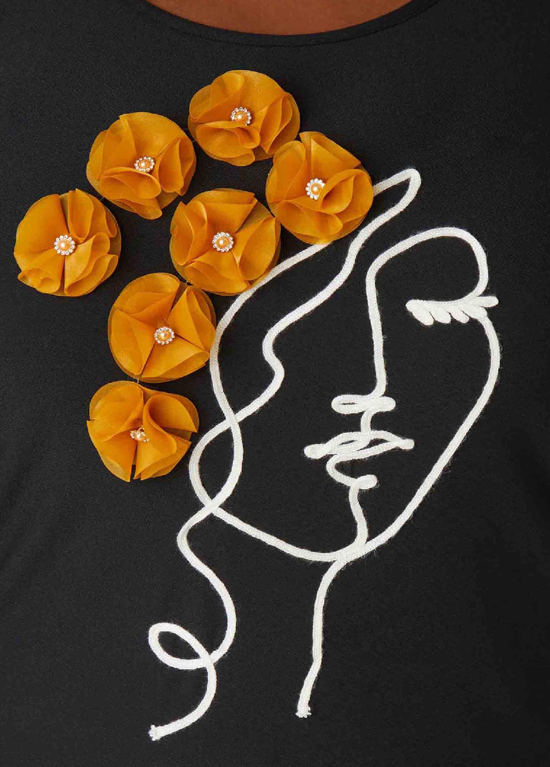 Plus Size Ruffled Profile Top Ashley Stewart Product Image