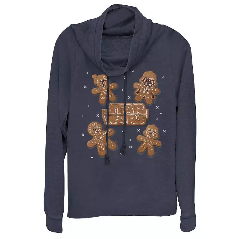 Juniors' Star Wars Gingerbread Crew Cowlneck Graphic Lightweight Long Sleeve, Girl's,  Product Image