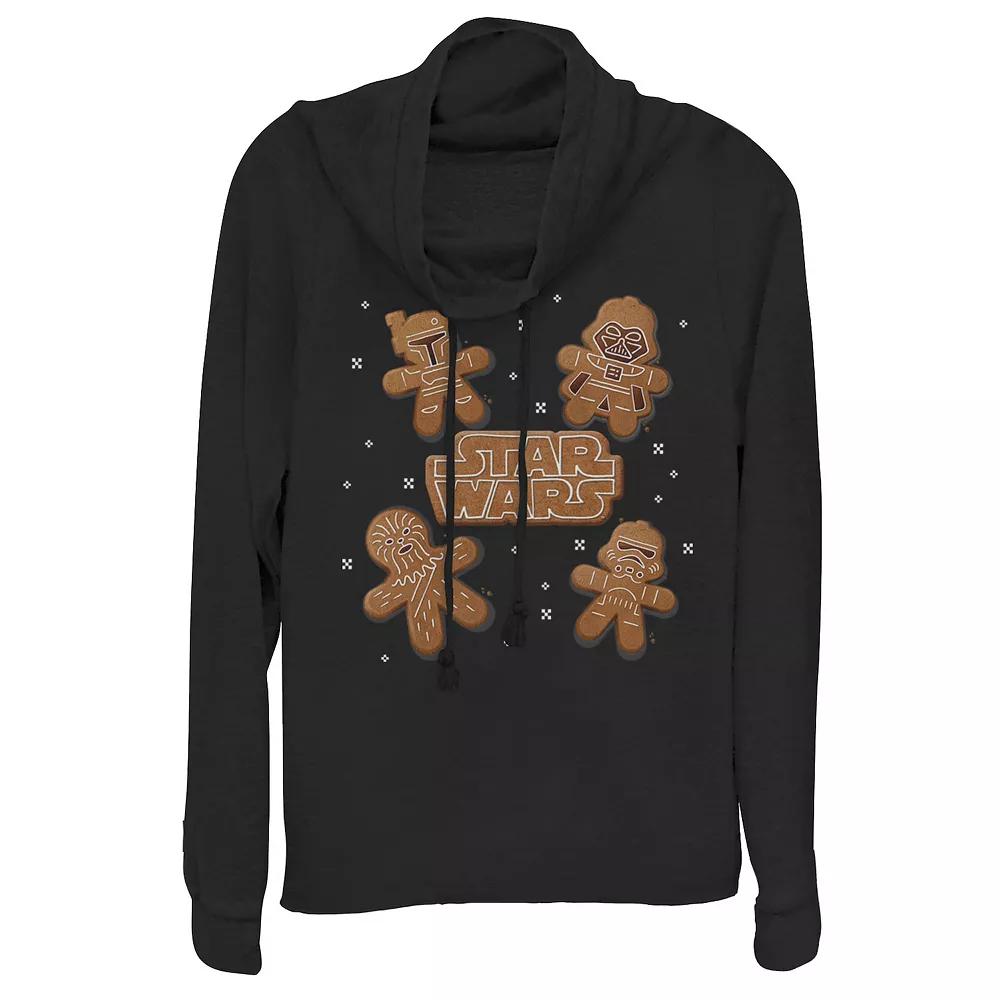 Juniors' Star Wars Gingerbread Crew Cowlneck Graphic Lightweight Long Sleeve, Girl's,  Product Image
