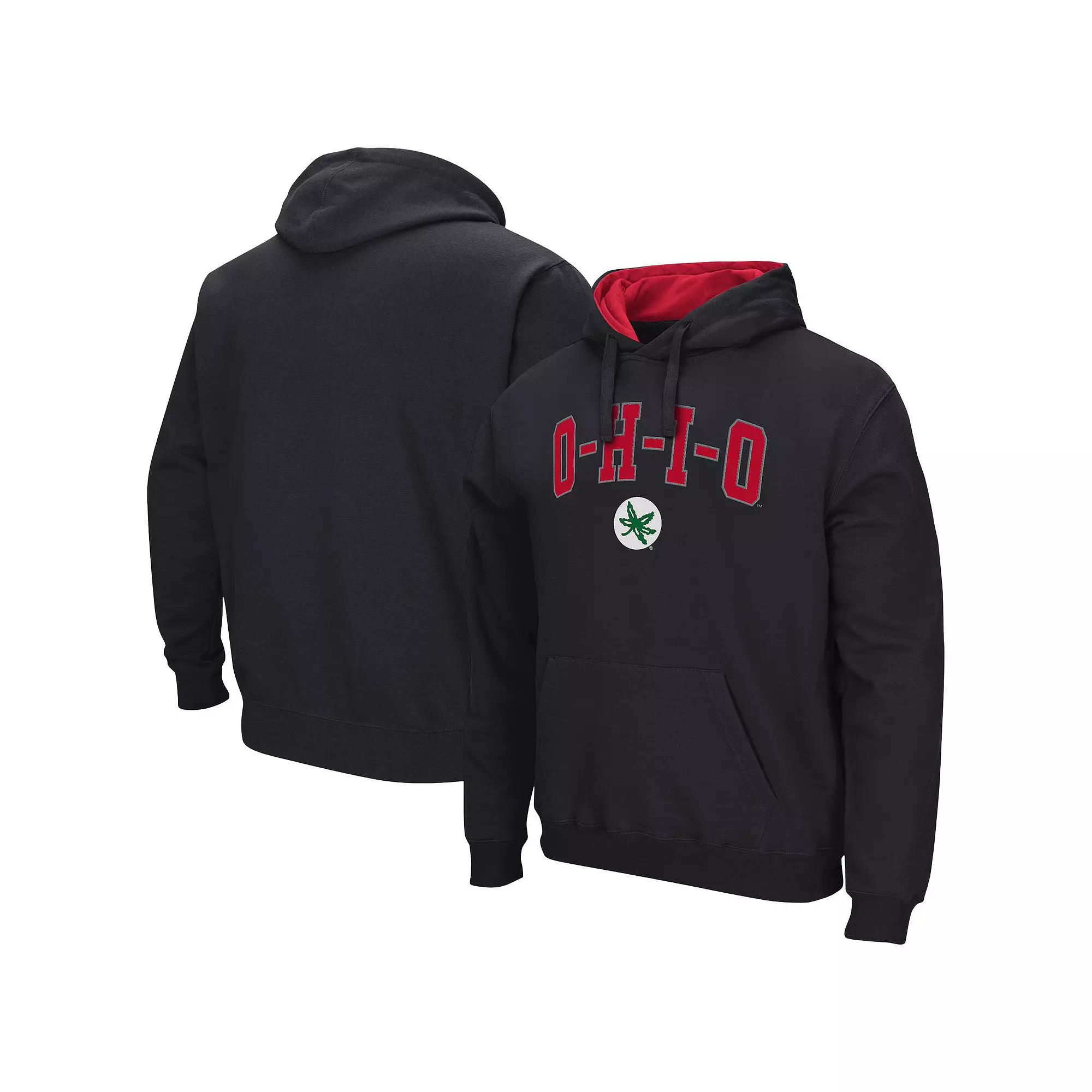 Men's Colosseum Navy Spelman College Jaguars Arch & Logo 3.0 Hoodie,  Product Image