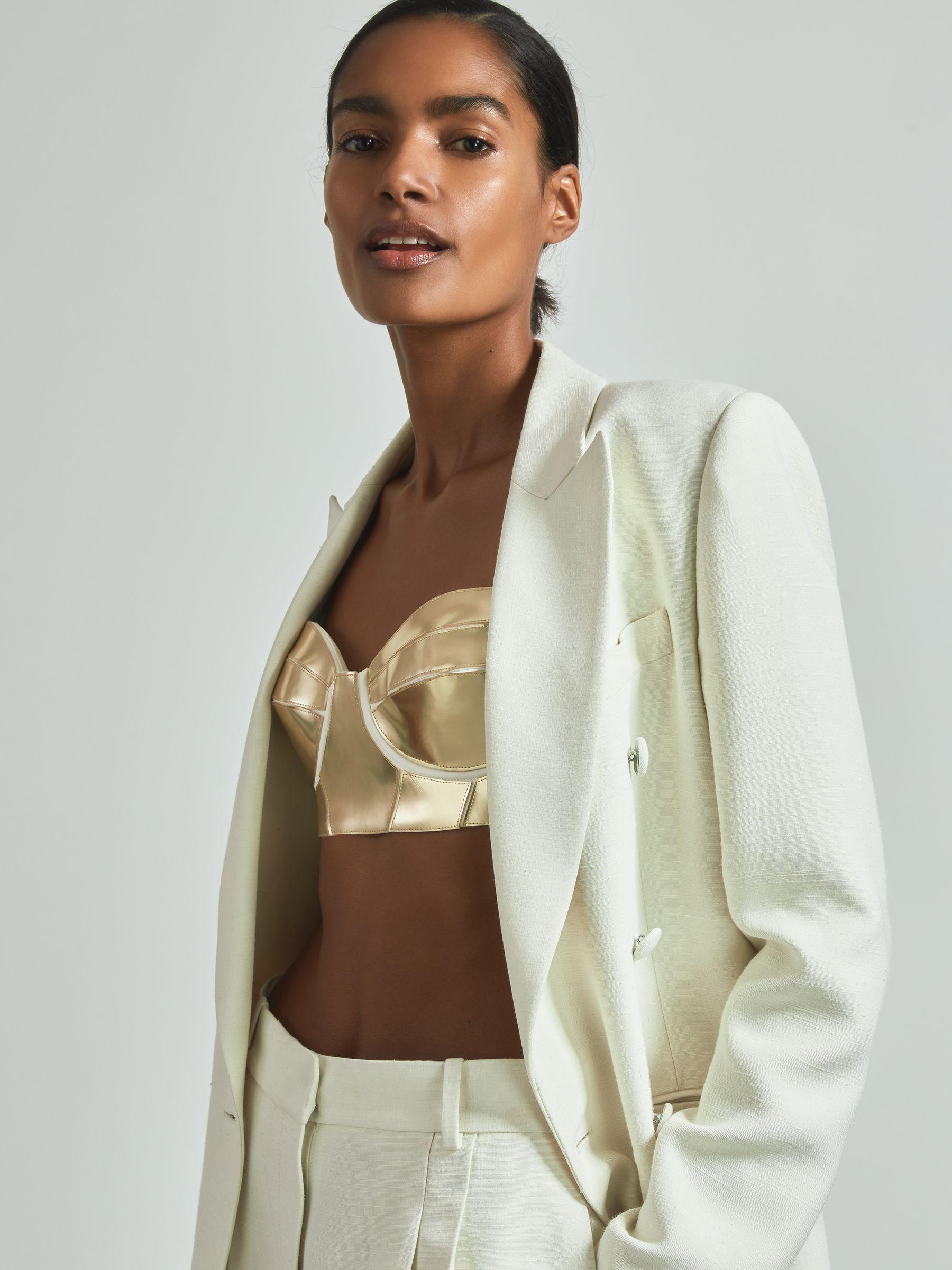 Atelier Metallic Bustier Top in Gold Product Image