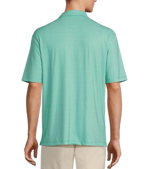 Roundtree & Yorke Performance Gingham Print Polo Shirt Product Image