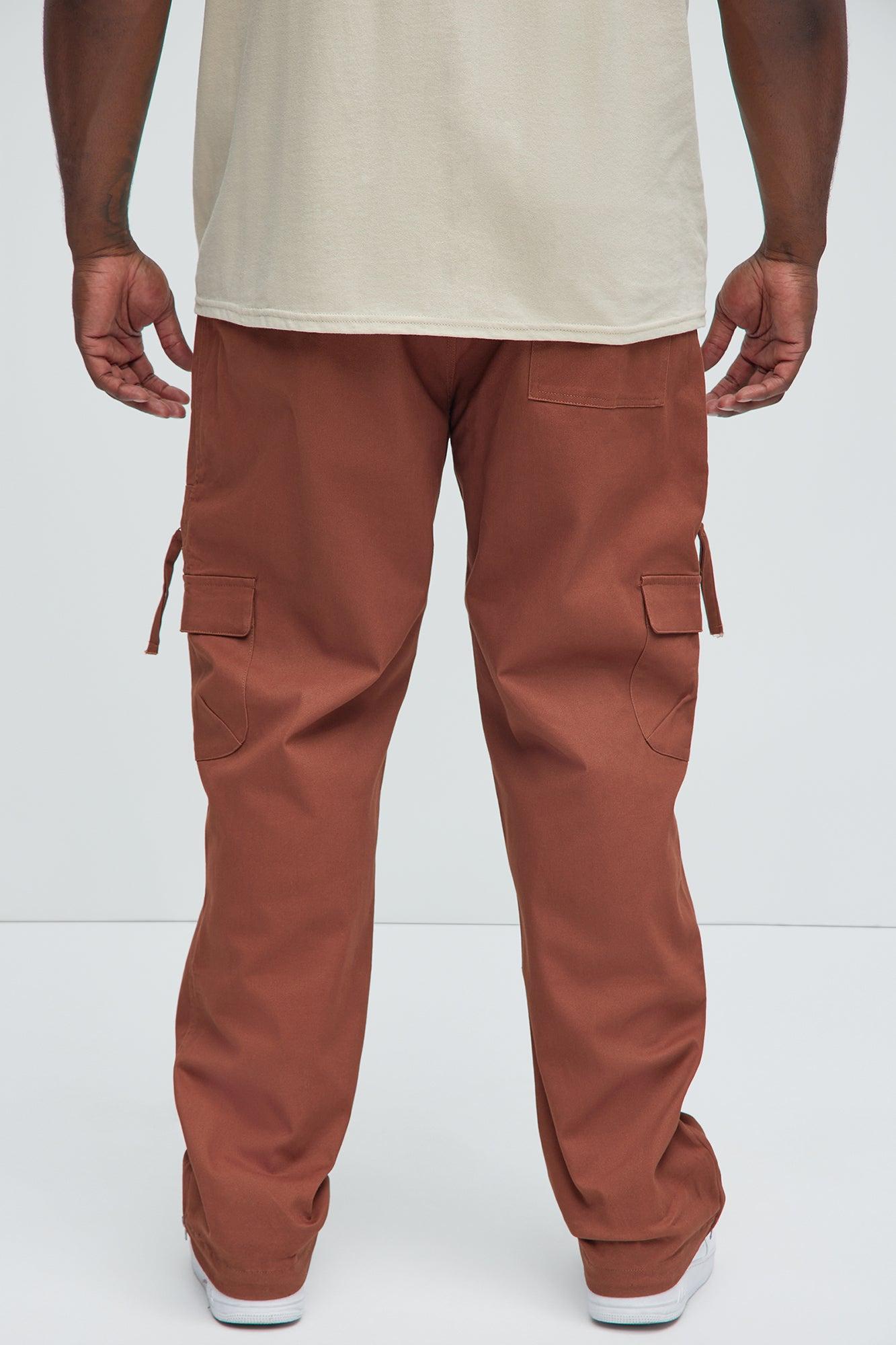 Camera Flash On Cargo Pants - Brown Product Image