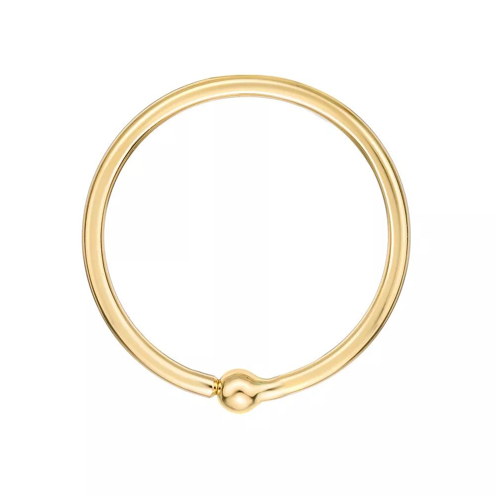 Lila Moon 14k Gold Captive Bead Hoop Nipple Ring, Women's Product Image