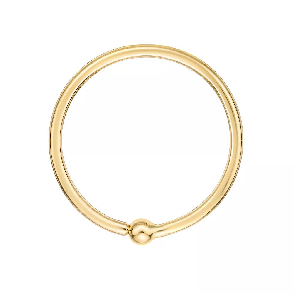 Lila Moon 14k Gold Captive Bead Hoop Nipple Ring, Women's Product Image