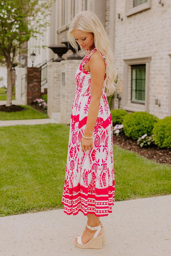 Villa Bound Floral Midi Dress Product Image