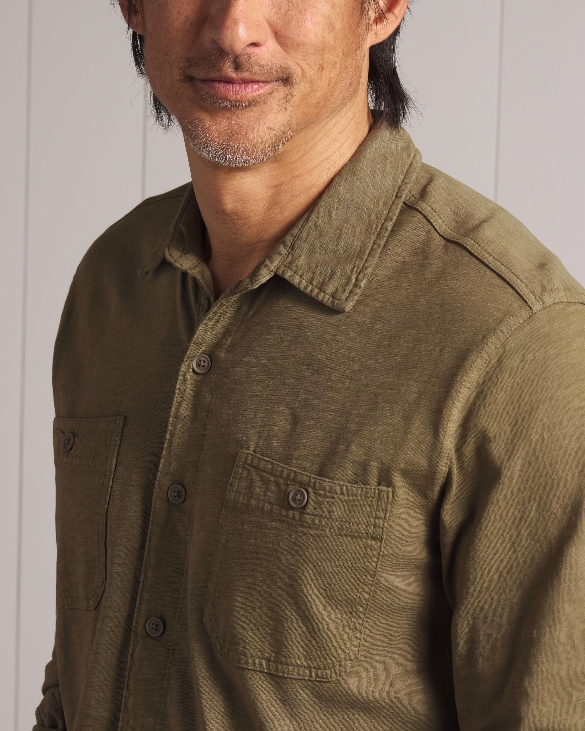 Flex Everyday Knit Shirt - Faded Olive Product Image