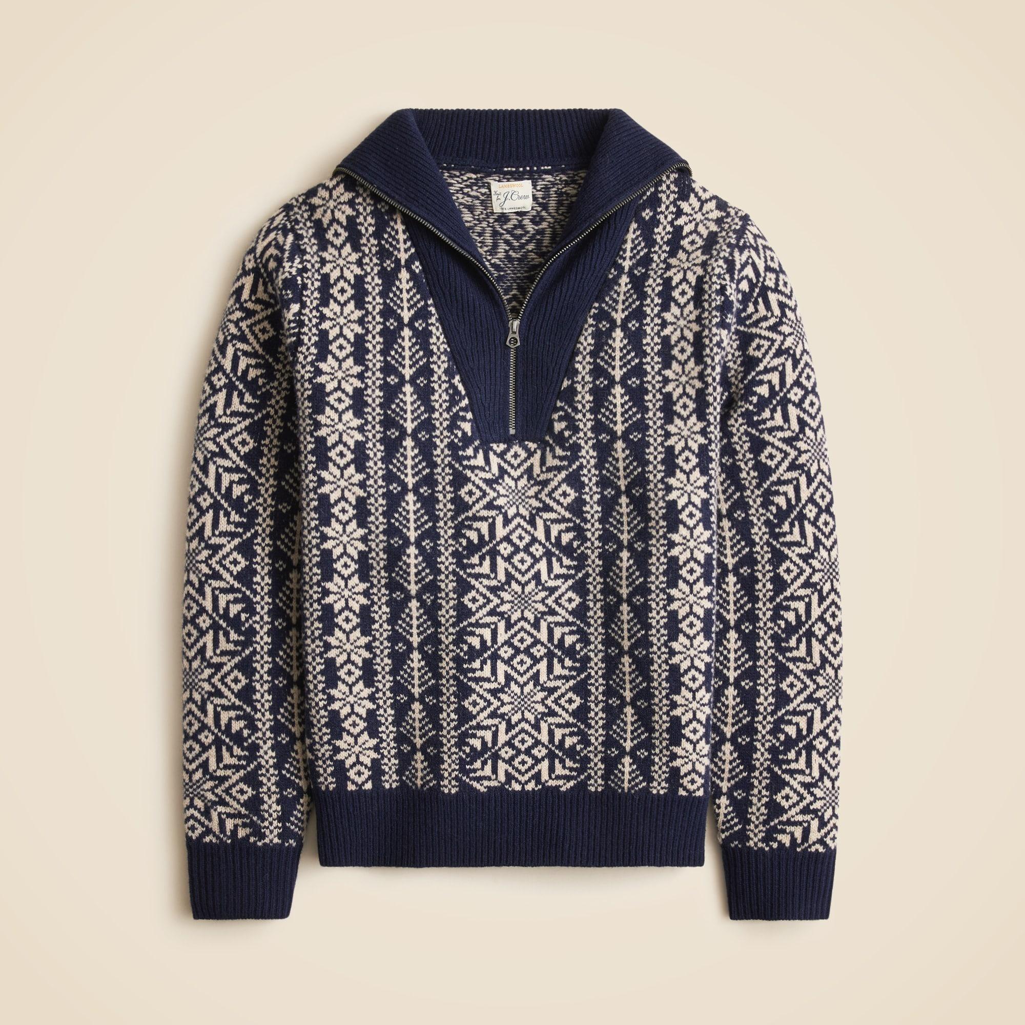 Fair Isle lambswool half-zip sweater Product Image