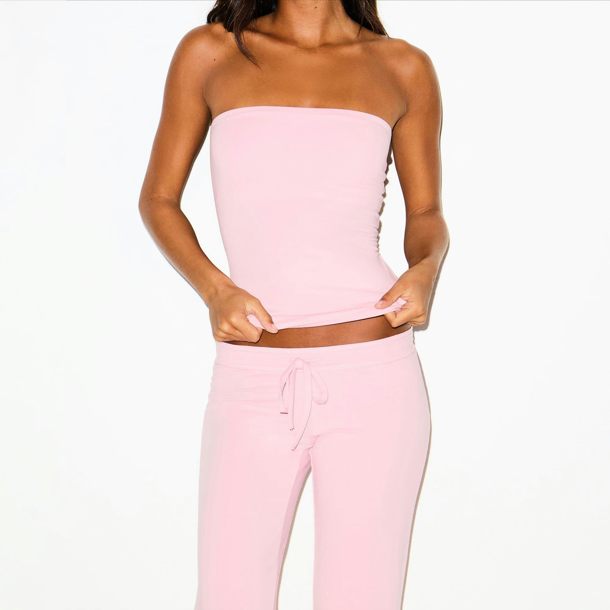 COTTON JERSEY LOW RISE CROP PANT | HALITE Product Image