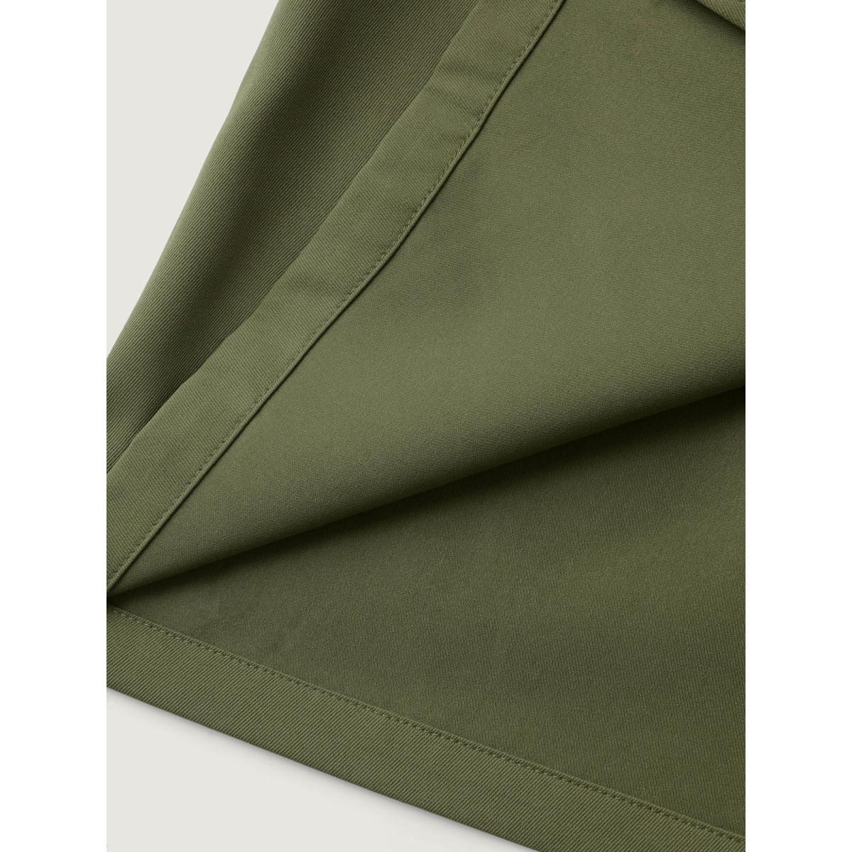 Plus Size Parka Hooded Adjustable Waist Drawstring Jacket Women ArmyGreen Drawstring Slanted pocket Casual Jackets BloomChic 14-16/1X Product Image