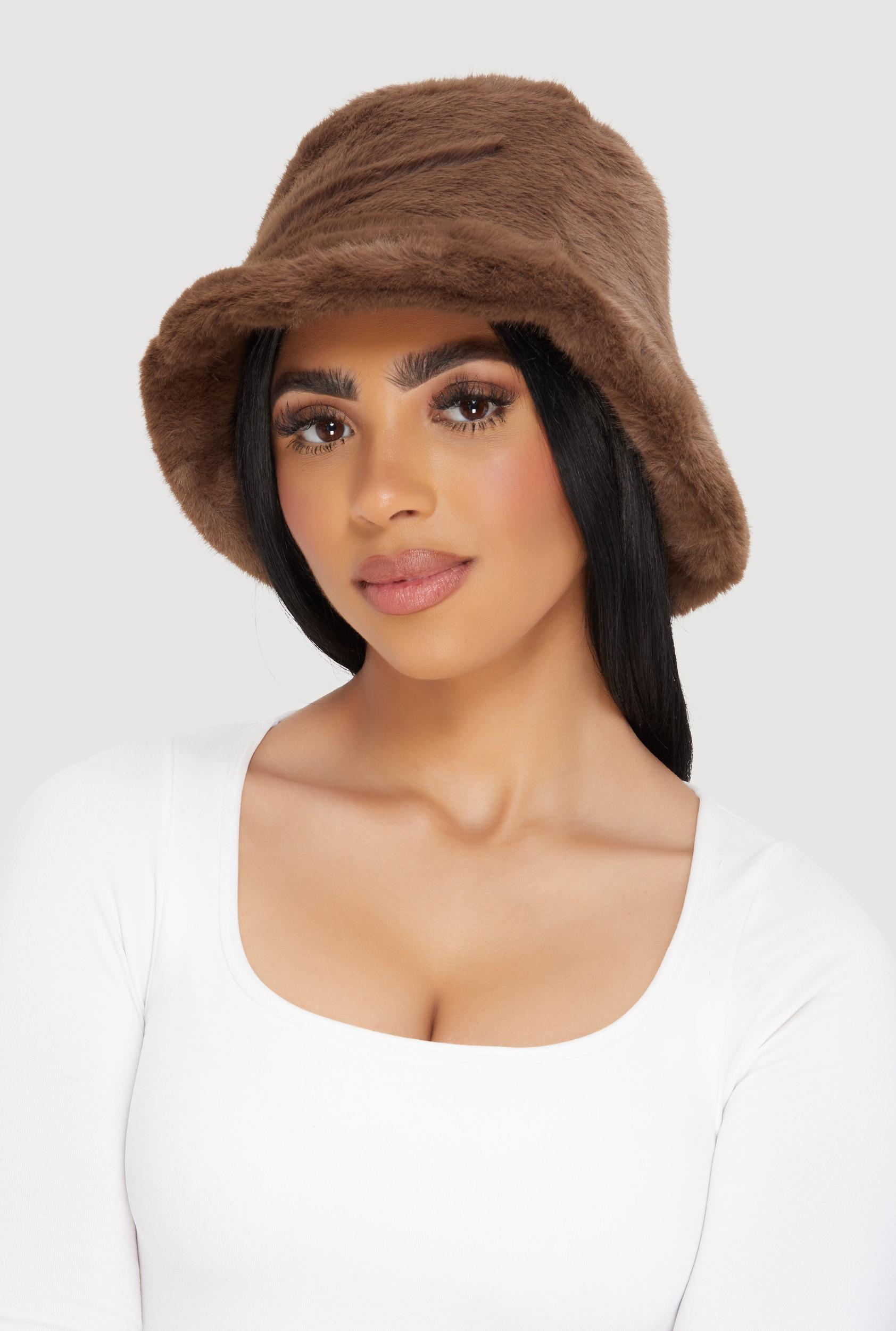 Faux Fur Bucket Hat Female Product Image