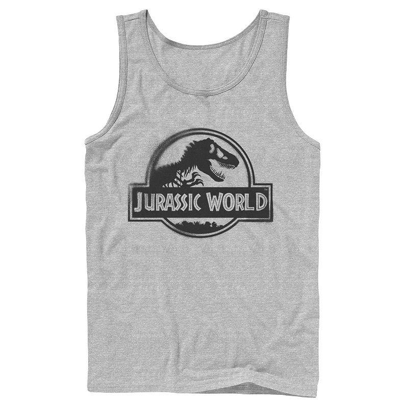 Men's Jurassic World Two Black Spray Paint Logo Tank Top,  Product Image
