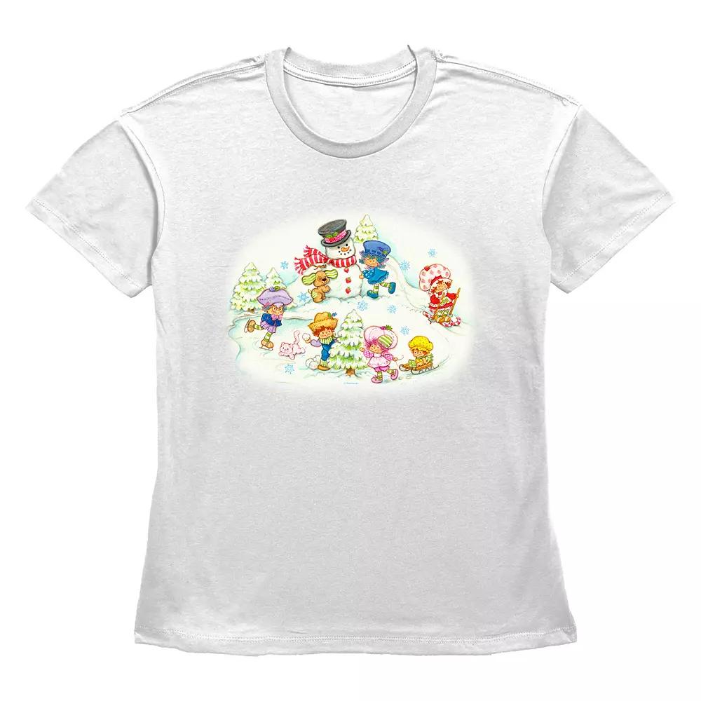 Women's Strawberry Shortcake Winter Fun Graphic Tee,  Product Image