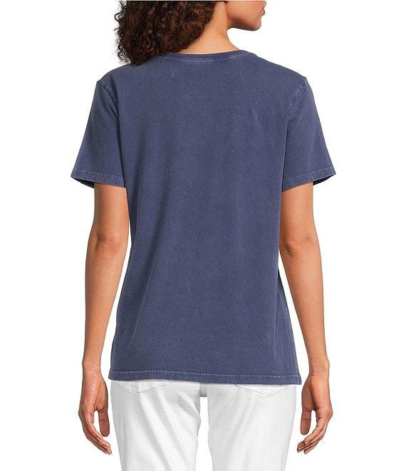 Lucky Brand Knit Rolling Stones Crew Neck Short Sleeve Boyfriend Tee Product Image