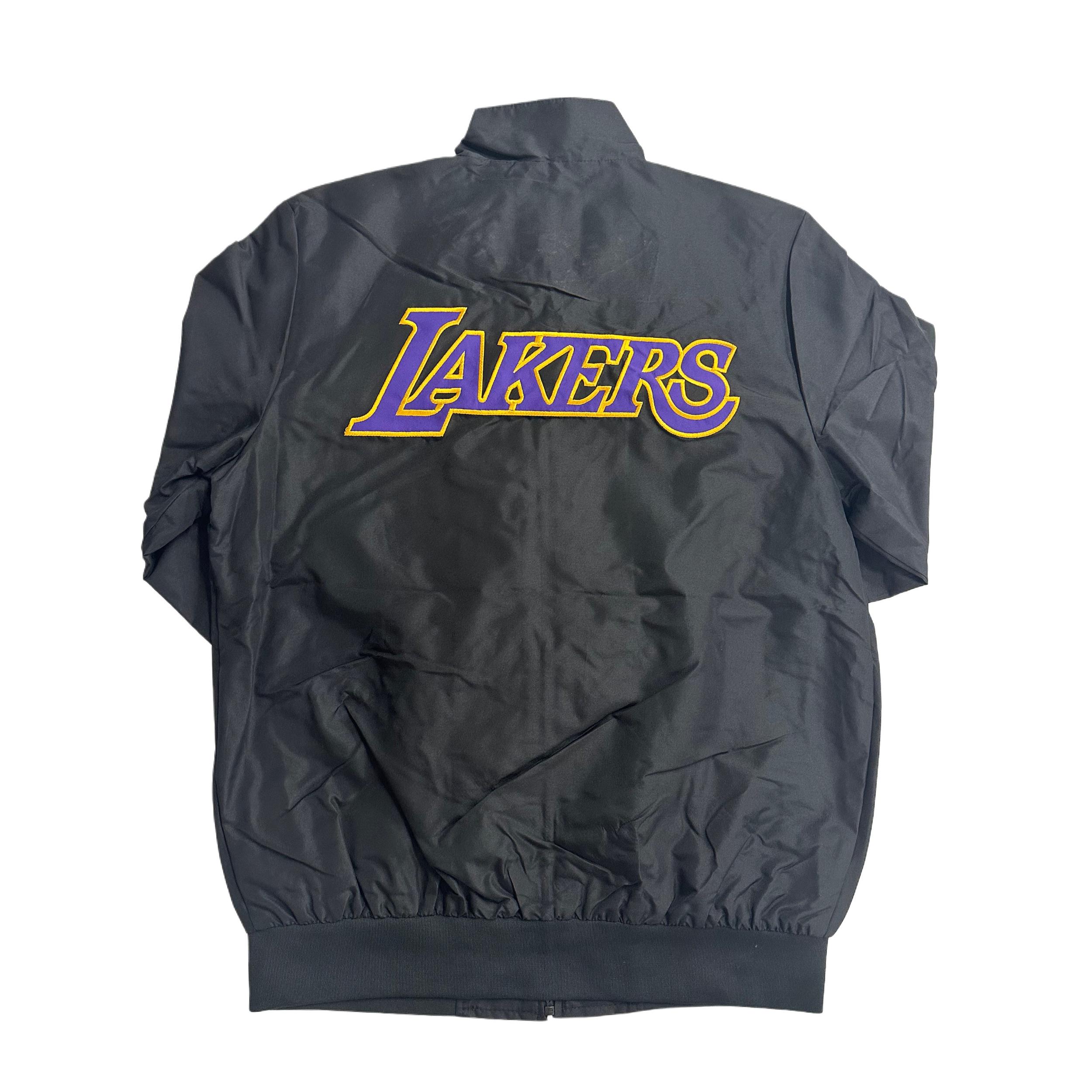 Los Angeles Lakers Zip Windbreaker with Left Chest Team Logo Male Product Image