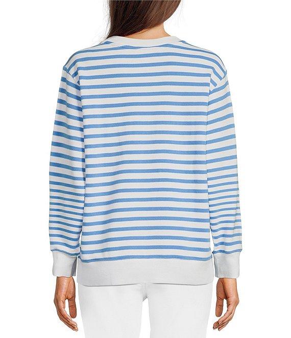 Lilly Pulitzer Ballad Terry Knit Cotton Ribbed Crew Neck Long Sleeve Logo Sweatshirt Product Image