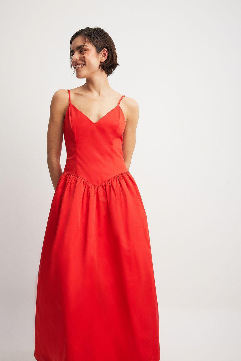 Volume Skirt Midi Dress Product Image
