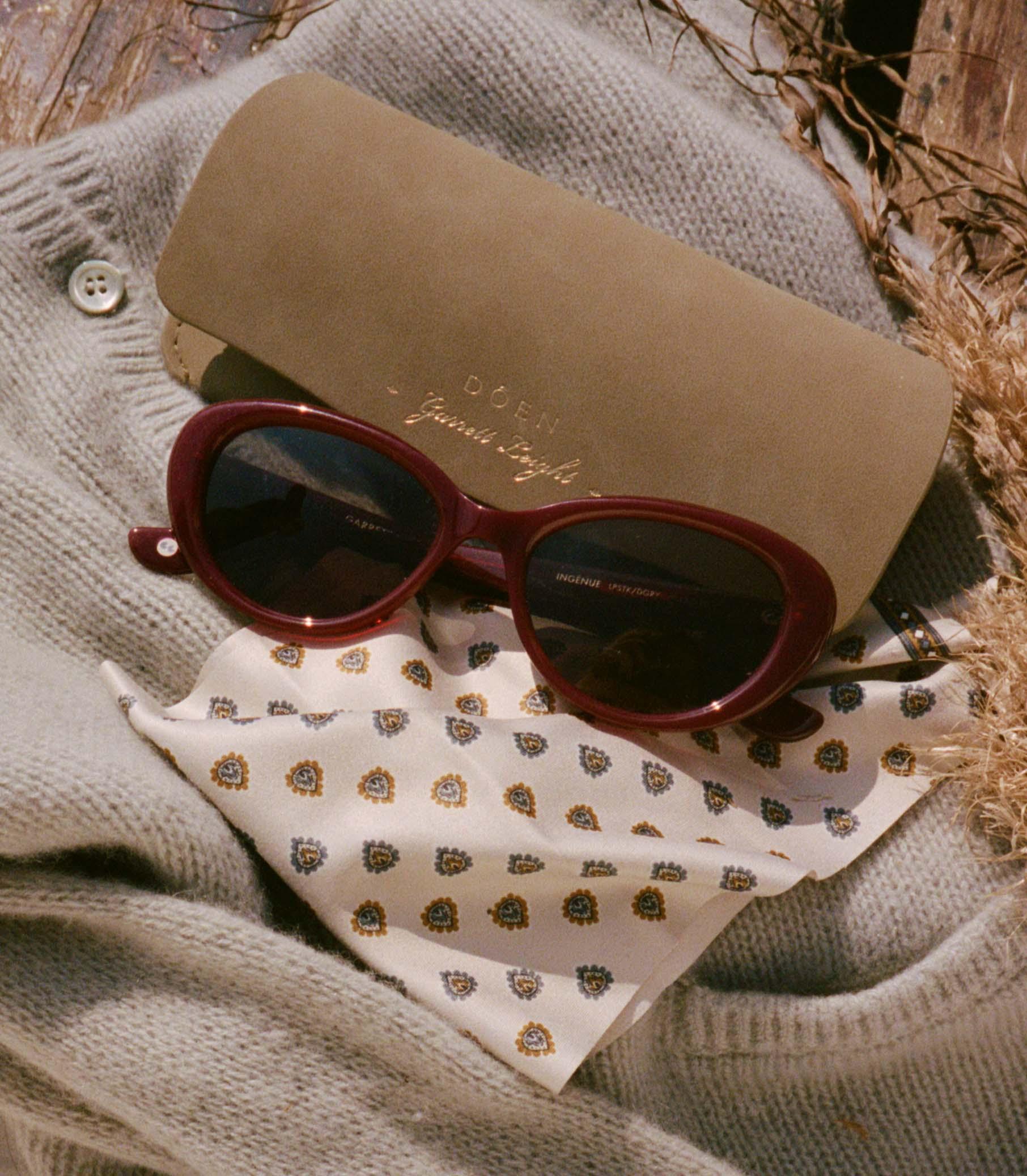 DÔEN BY GARRETT LEIGHT INGÉNUE SUNGLASSES -- LIPSTICK Product Image
