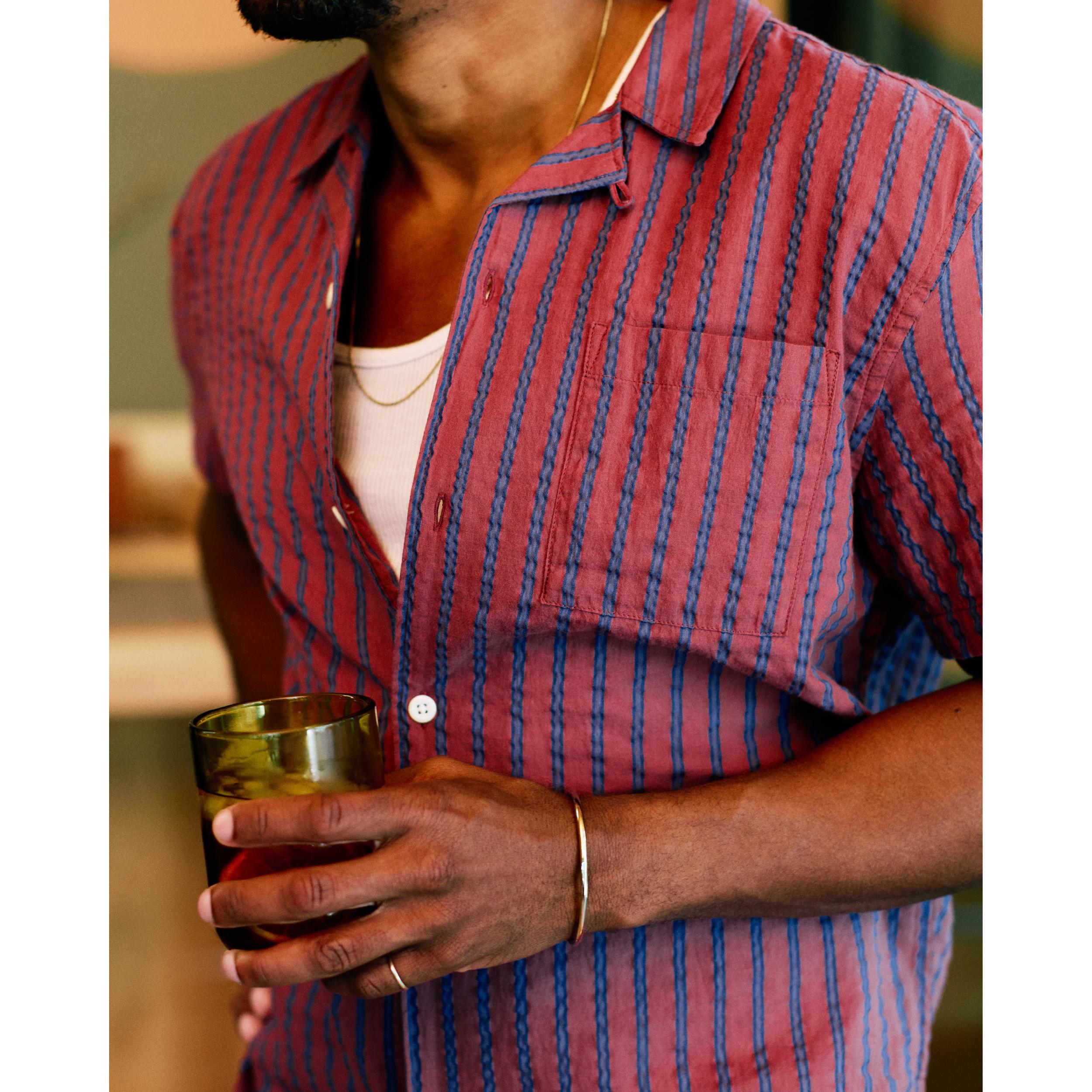 Seersucker Camp Collar Shirt Product Image