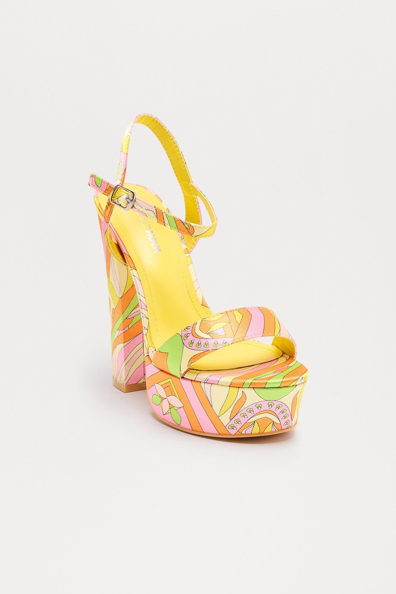 Skyline Ultra Platform Heels - Pink/combo Product Image