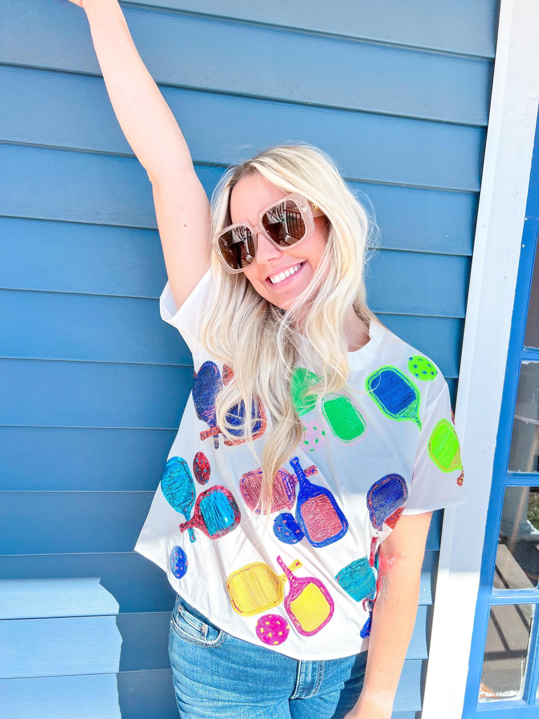 Sequin Pickleball Active Tee Product Image